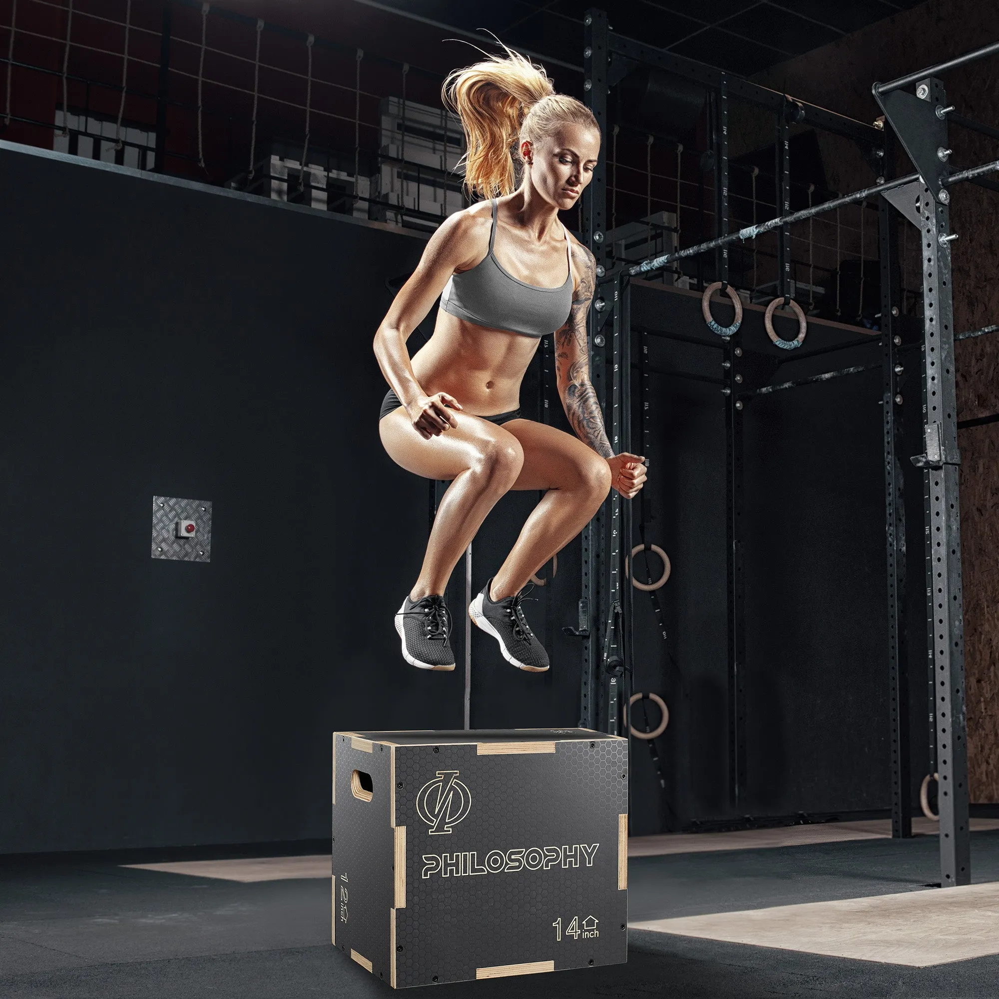 3 in 1 Non-Slip Plyo Box - Jump Plyometric Box for Training