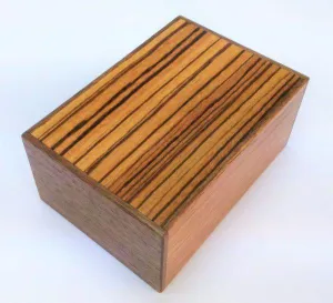 4 Sun 14 Step Natural Zebra Wood Japanese Puzzle Box