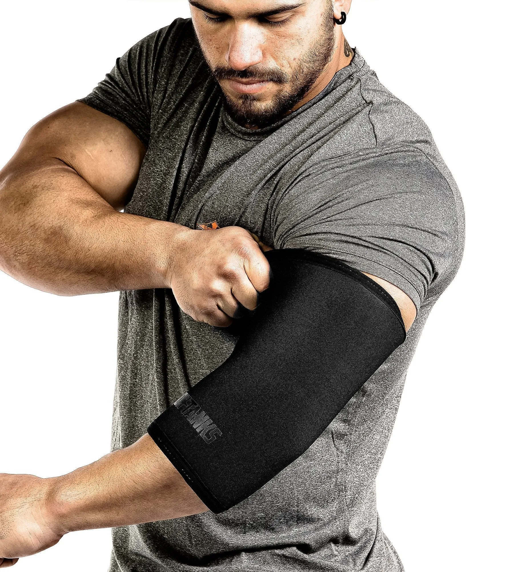 5mm Iron Elbow Sleeves V2 - Immortal Black