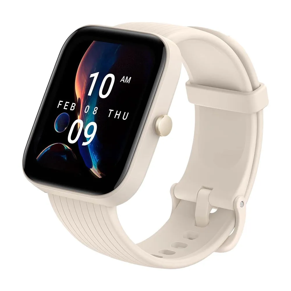 Amazfit Bip 3 Pro smartwatch, cream