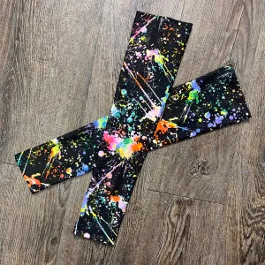 Compression Arm Sleeves in Splatter Print Spandex