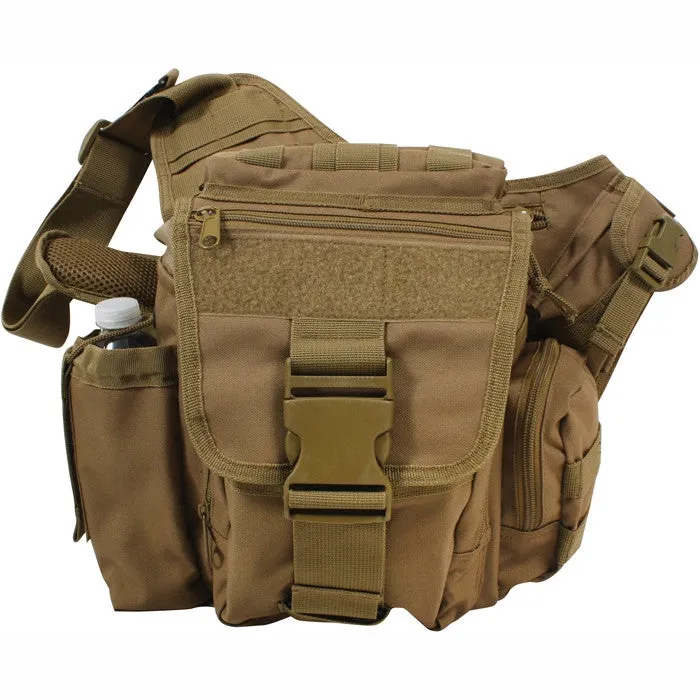 Coyote Brown - Military MOLLE Compatible Advanced Tactical Shoulder Bag