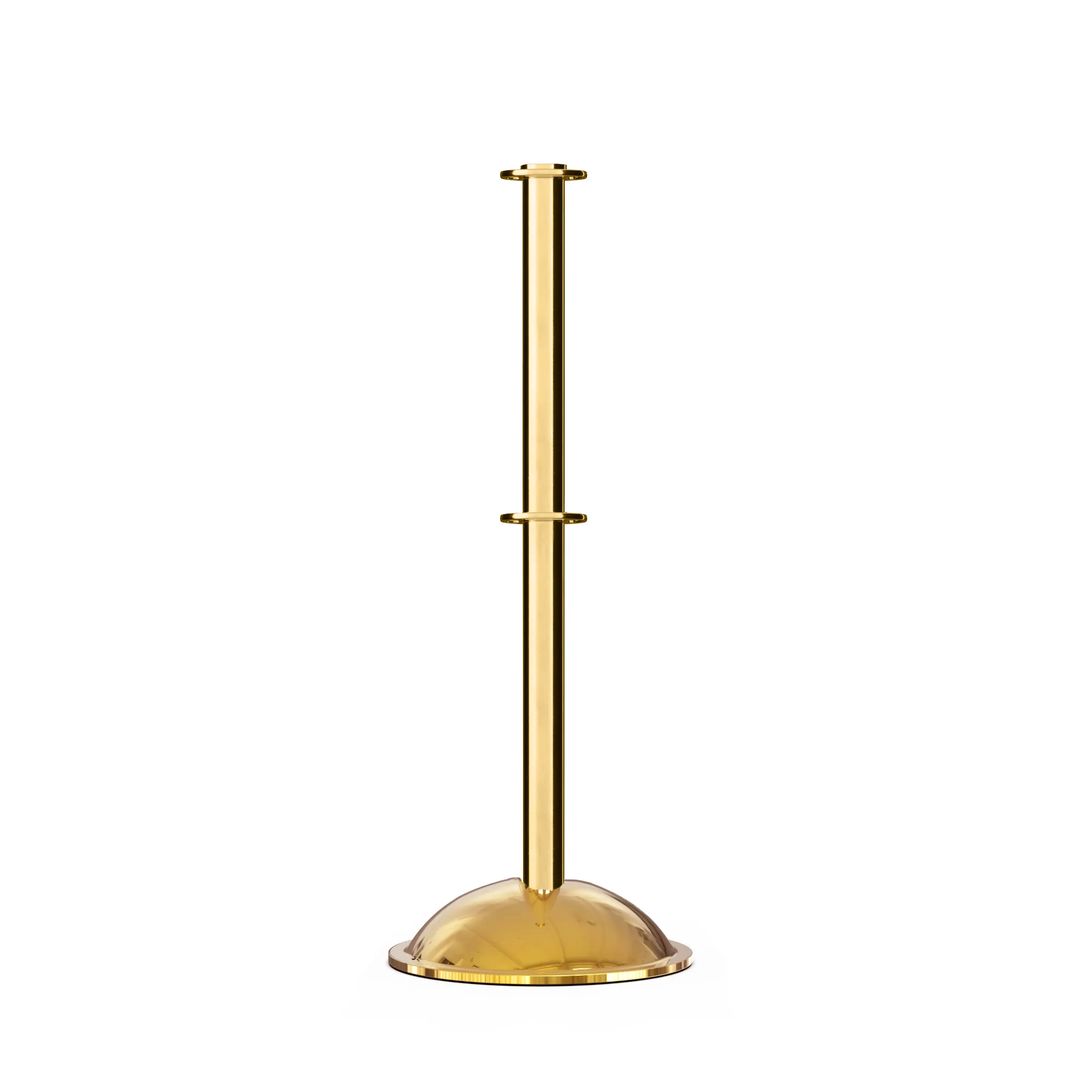 Flat Top Post and Rope Stanchion with Dome Base - Montour Line CDLineD