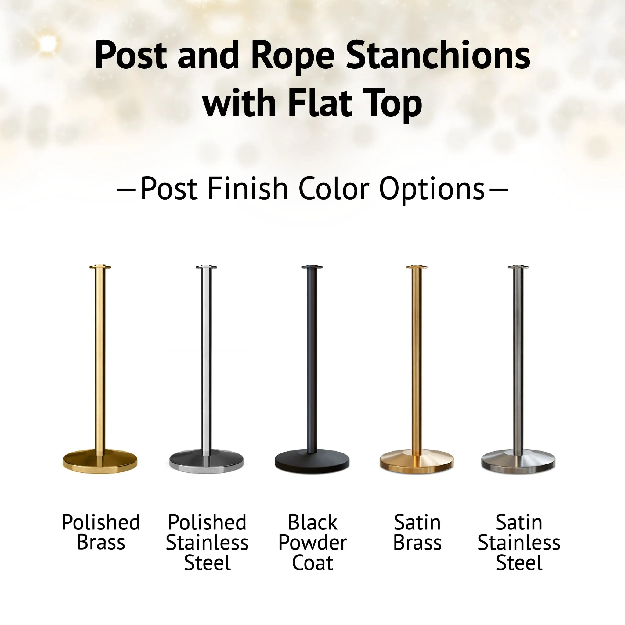 Flat Top Post and Rope Stanchion with Dome Base - Montour Line CDLineD