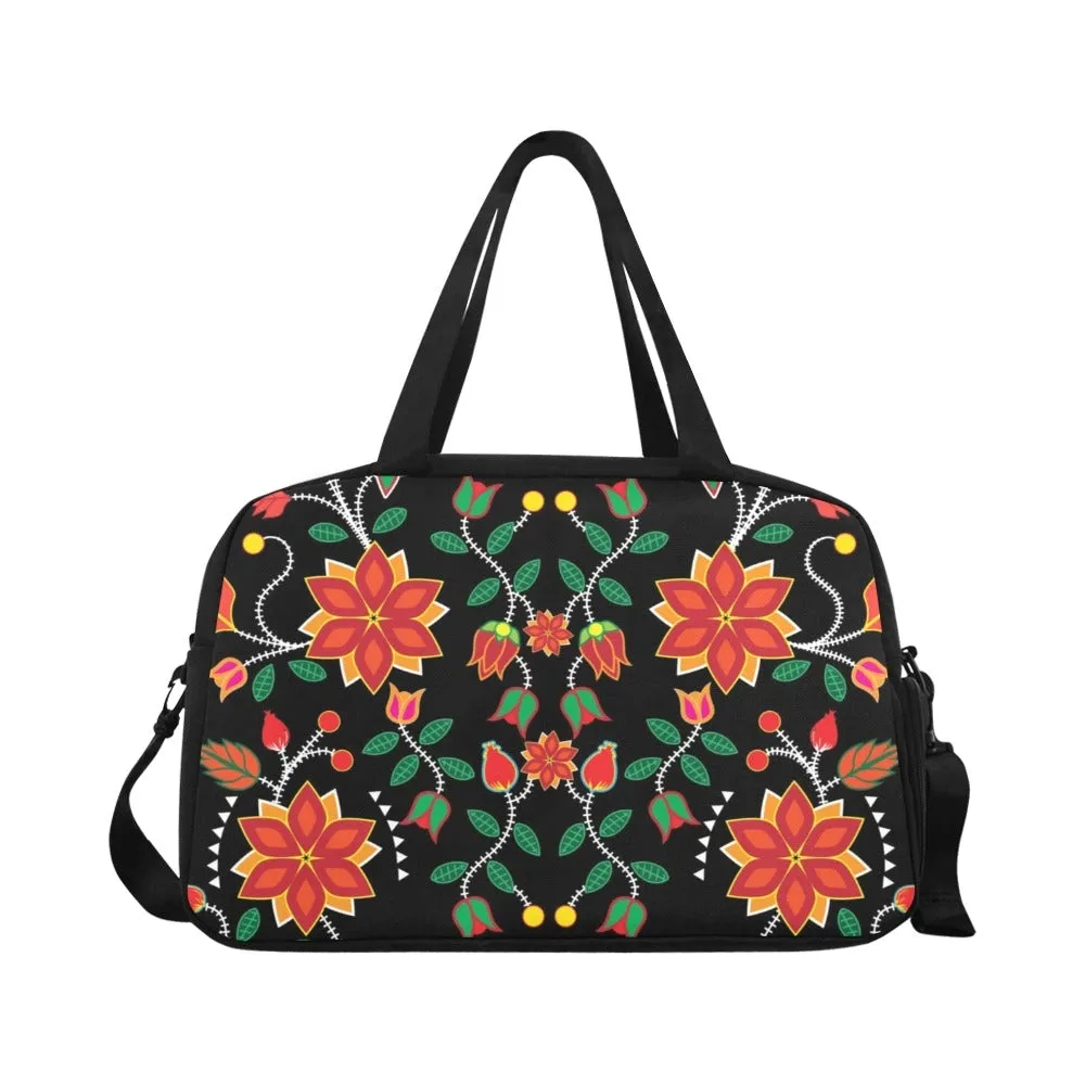 Floral Beadwork Six Bands Fitness Handbag