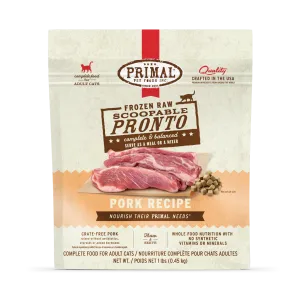 Frozen Raw Scoopable Pronto Cat Food <br> Pork Recipe