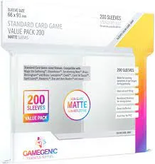 Gamegenic Standard Card Game Value Pack 200 Matte  Sleeves