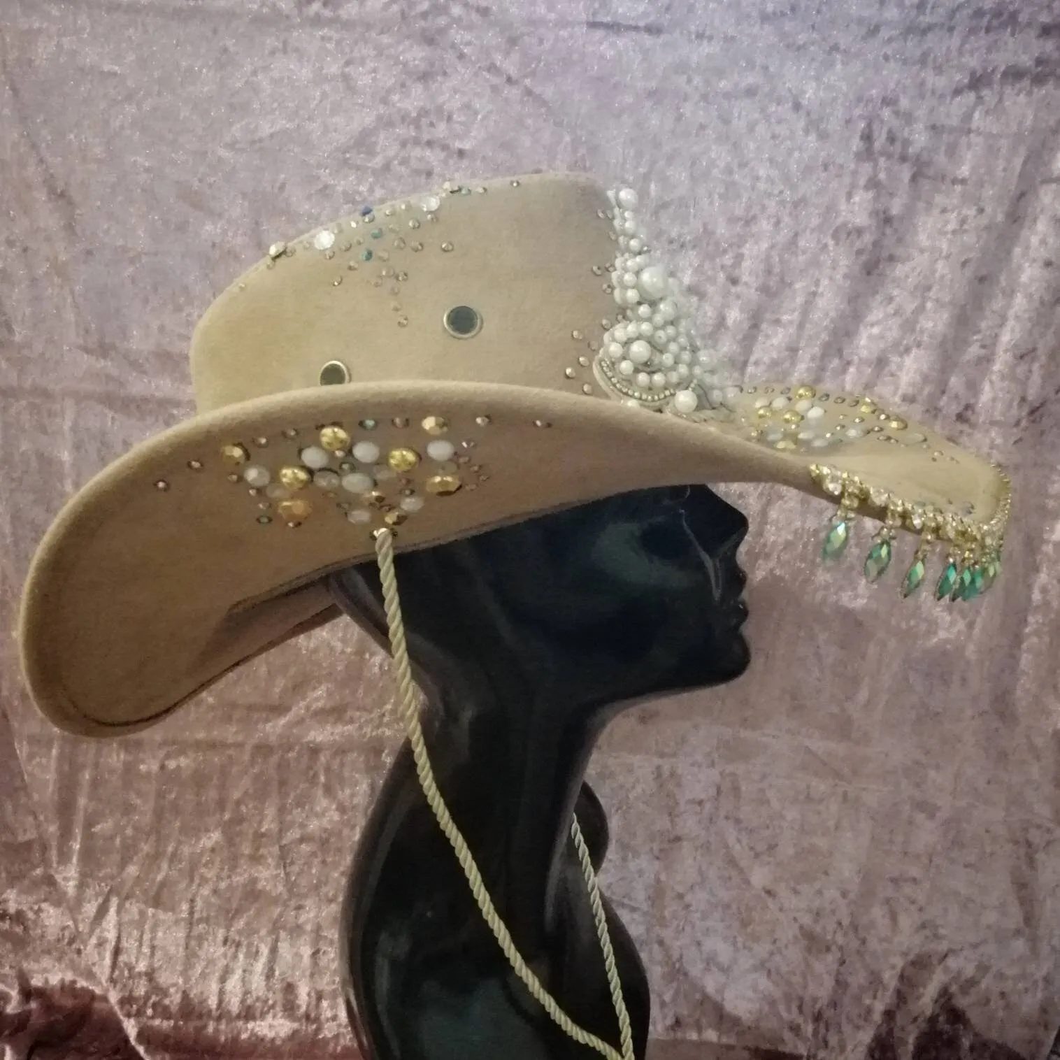 Golden Hour Western Hat • Rhinestone Cowboy Festival Hat