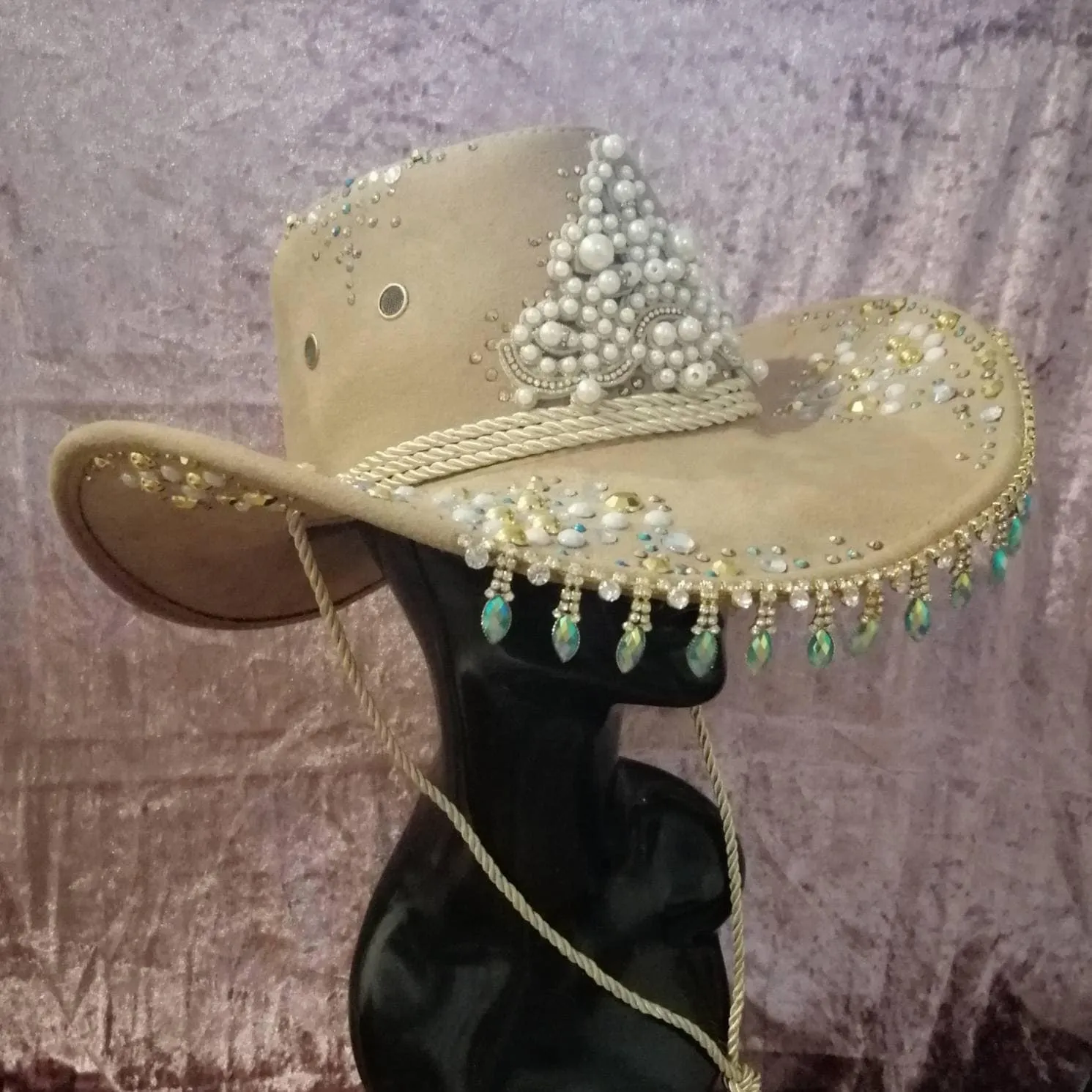 Golden Hour Western Hat • Rhinestone Cowboy Festival Hat