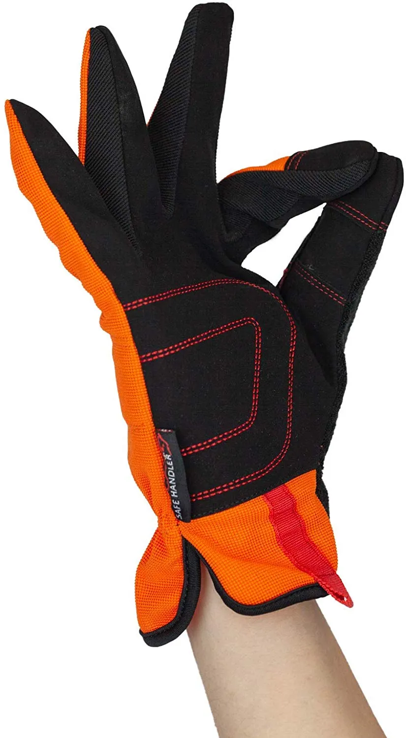 High Visibility Gloves, Fitted Wrists, Reinforced Palm and Knuckle (3 Pairs)