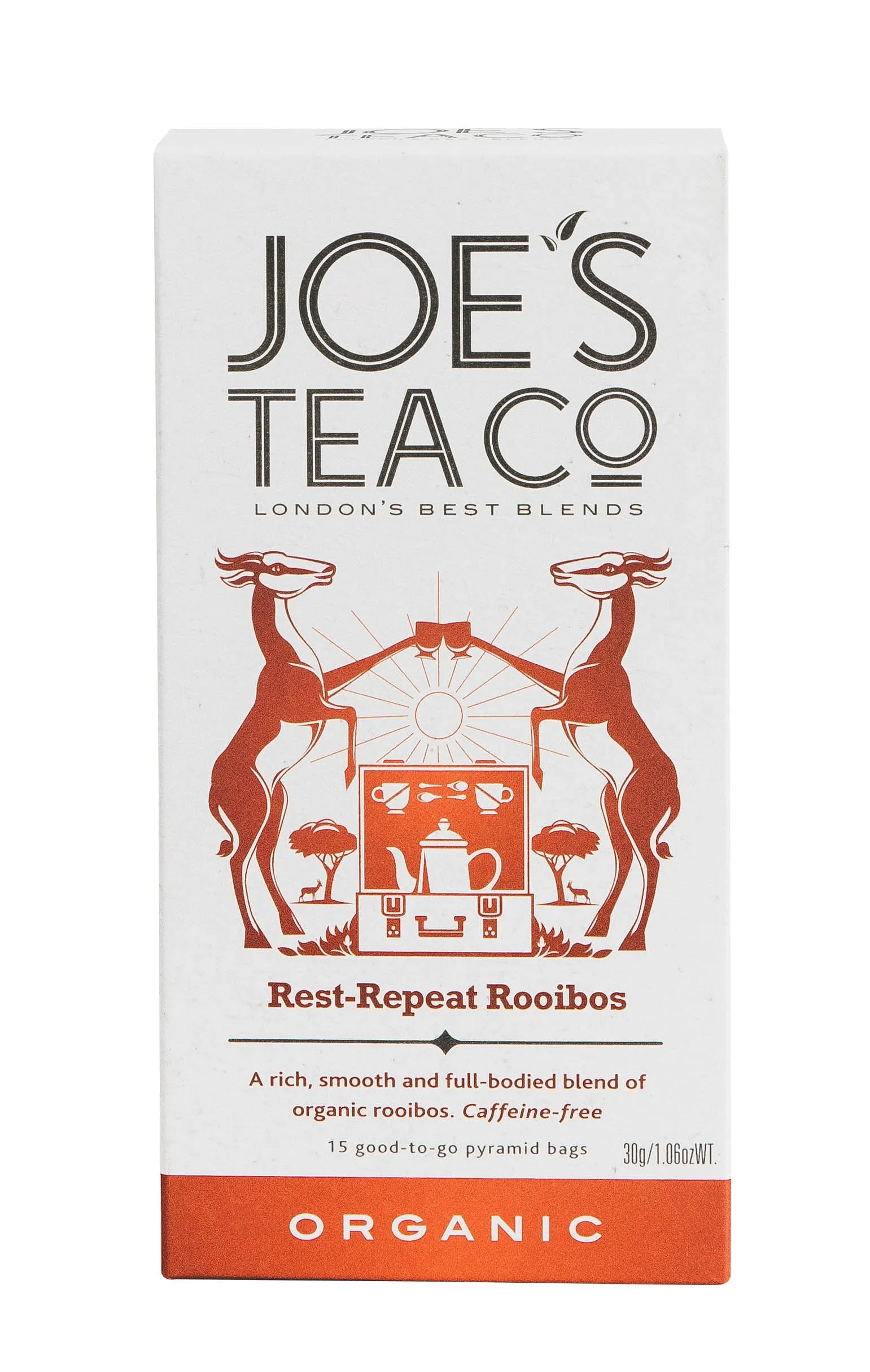 Joe's Tea Co. Rest-Repeat Rooibos 15x Biodegradeable Pyramid Bags 15 bags