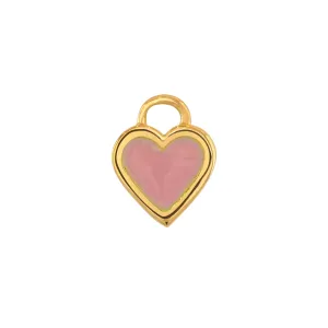 Large Classic Pink Enamel Charm