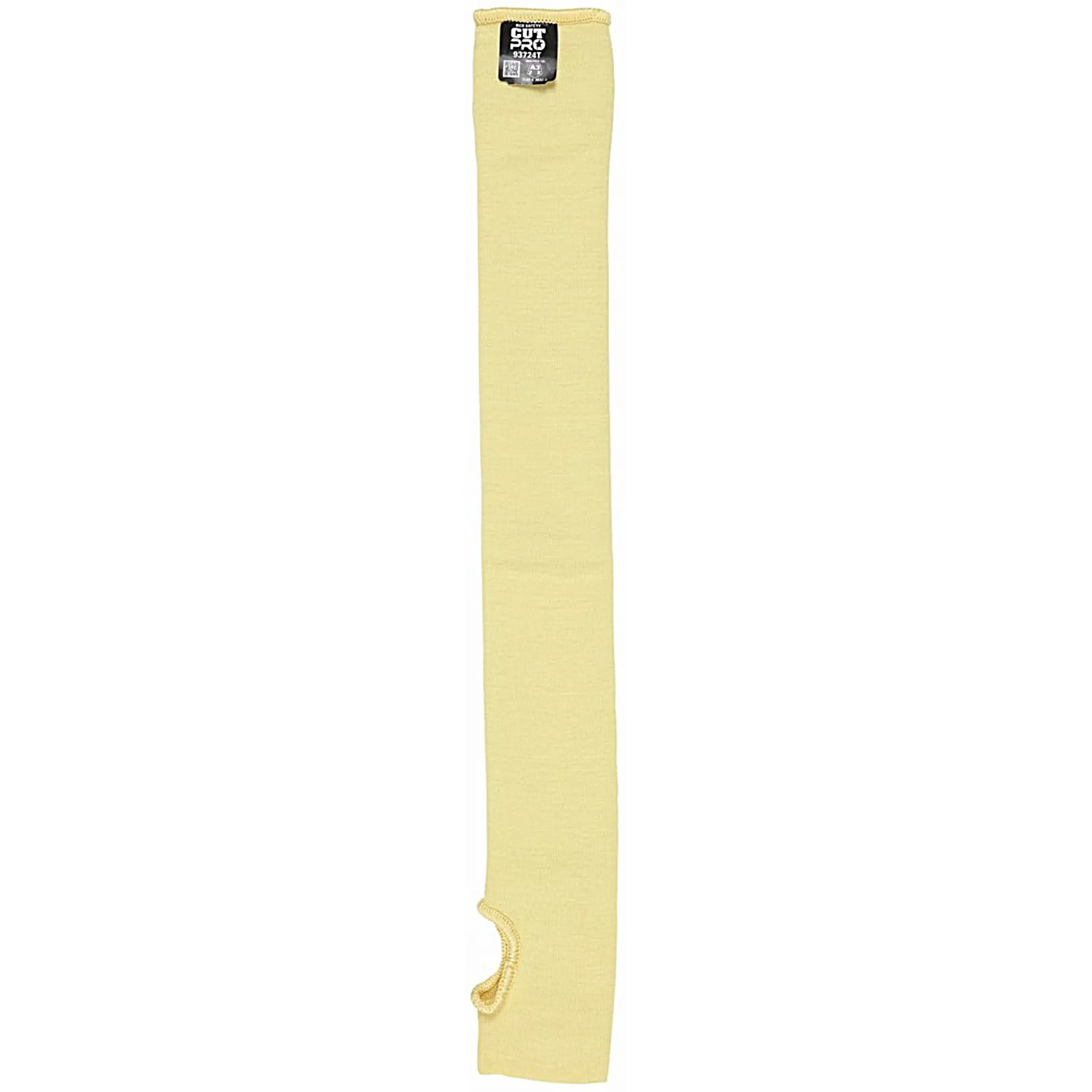 MCR Safety 93724T Cut Resistant Sleeve 24" with Thumbhole, Yellow, 1 Each