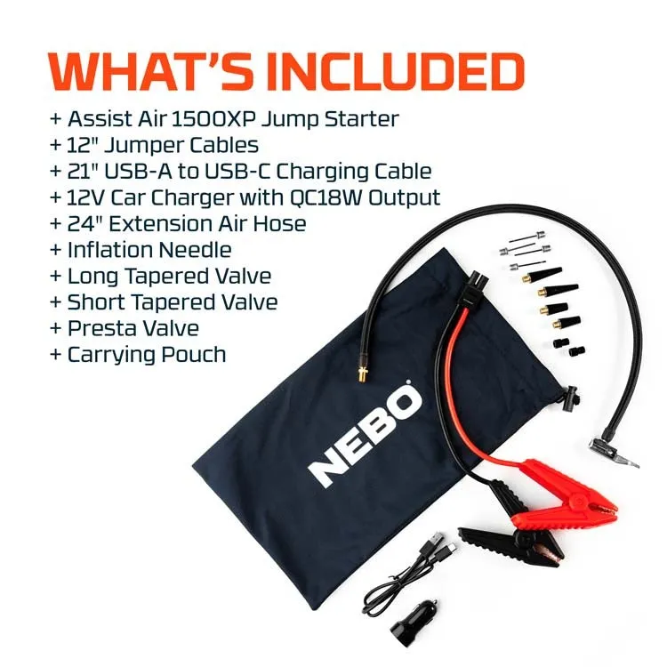 NEBO Assist Air 1500XP: High-Performance Jump Starter and Air Compressor Combo