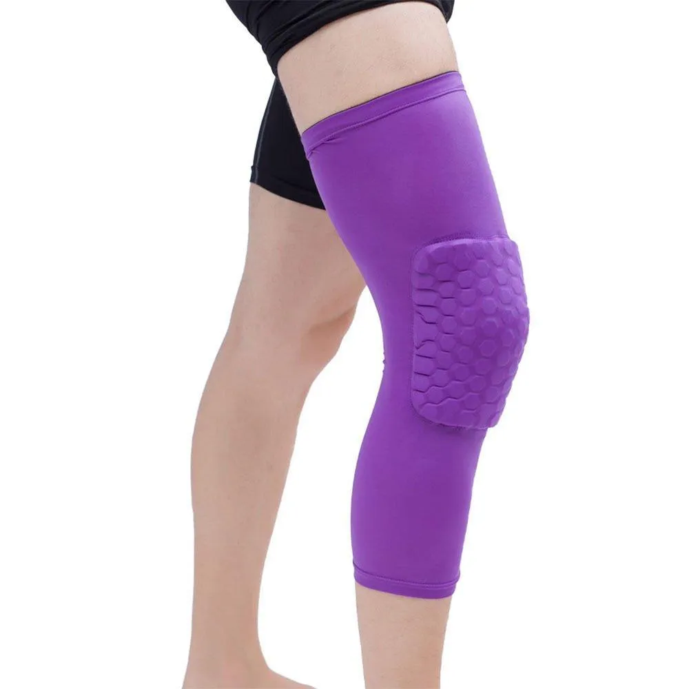 Padded Compression Knee Sleeves - Basketball, Wrestling & Volleyball HexPads!