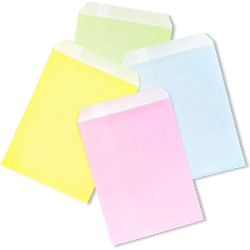 Pastel Party Favor Goodie Bags (5 x 7 in, 100 Pack)