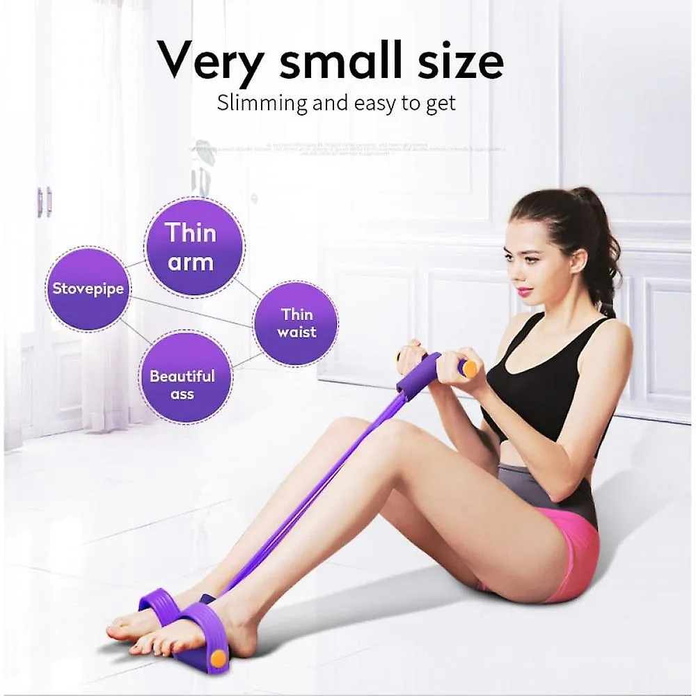 pink 4 Resistance Bands Fitness Elastic Pull Ropes Exerciser Rower Belly Home Gym Sport Elastic Bands For Workout Fitness Equipment