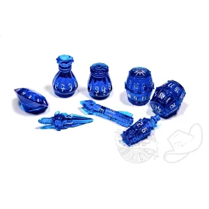 PolyHero Rogue 8 Dice Set - Sapphire Scoundrel