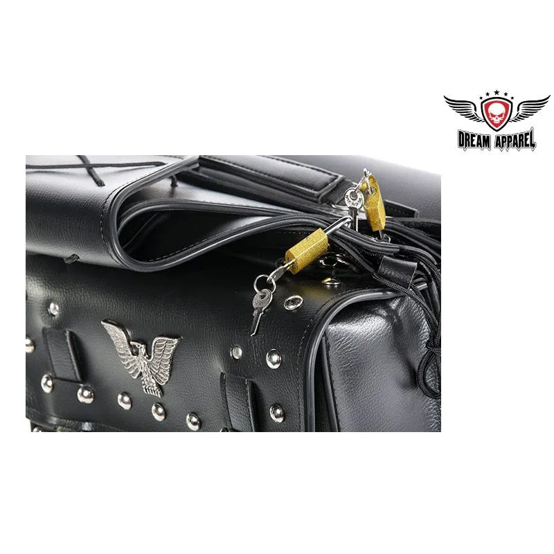 PVC Motorcycle Saddlebag With Heavy Duty Velcro Cover