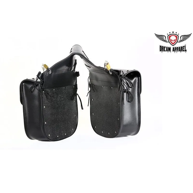 PVC Motorcycle Saddlebag With Heavy Duty Velcro Cover