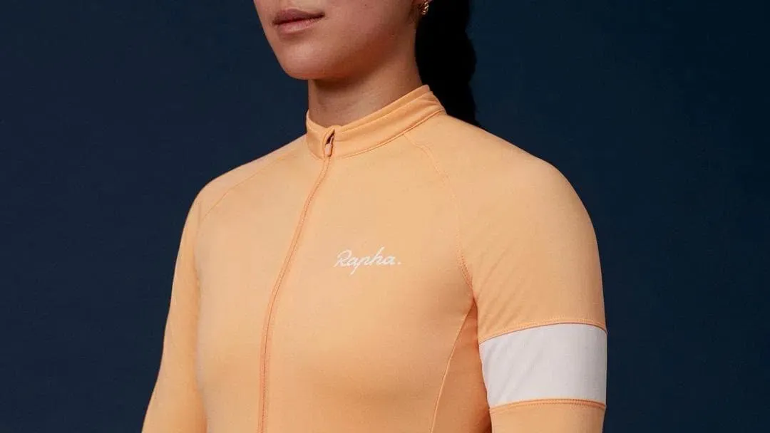 RAPHA Core Long Sleeve Women Jersey - PCW Peach/White