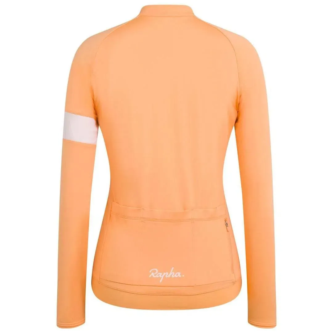 RAPHA Core Long Sleeve Women Jersey - PCW Peach/White