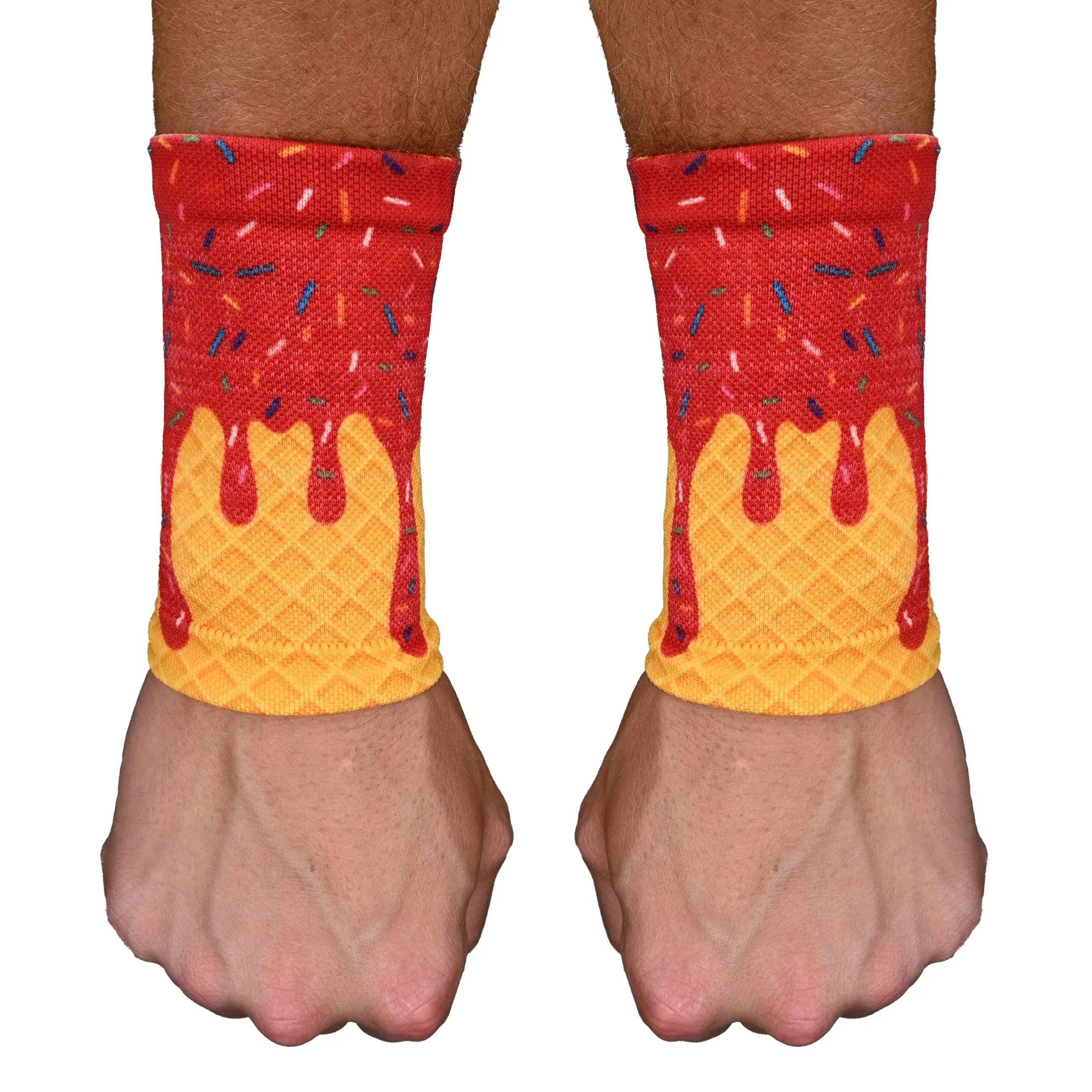 Red Ice Cream Wrist Support Sleeves