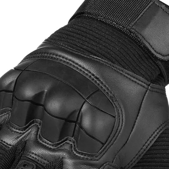 Rubber Hard Knuckle Full Finger Gloves