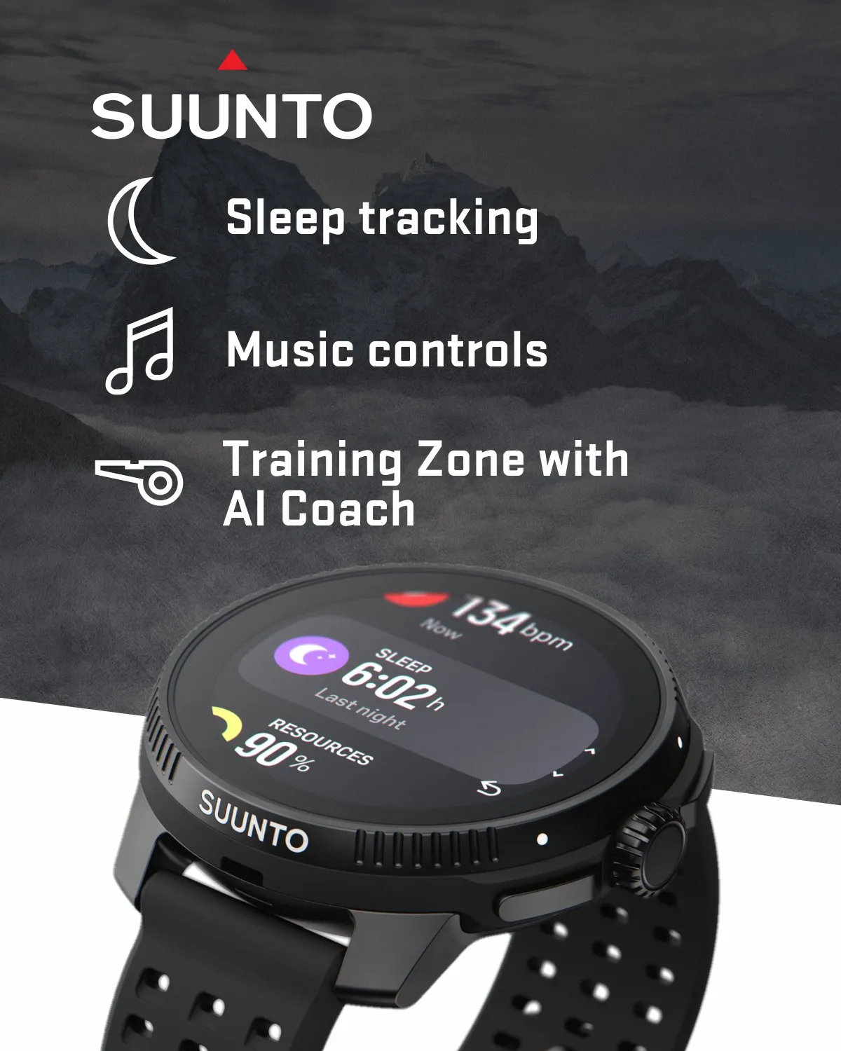 SUUNTO Race Sports 49 mm Smartwatch, GPS Tracker w/Clearer AMOLED Touchscreen, Dual-Band GNSS & Global Offline Map, 26-Day Standby with Wearable4U Power Bank SQ Bundle