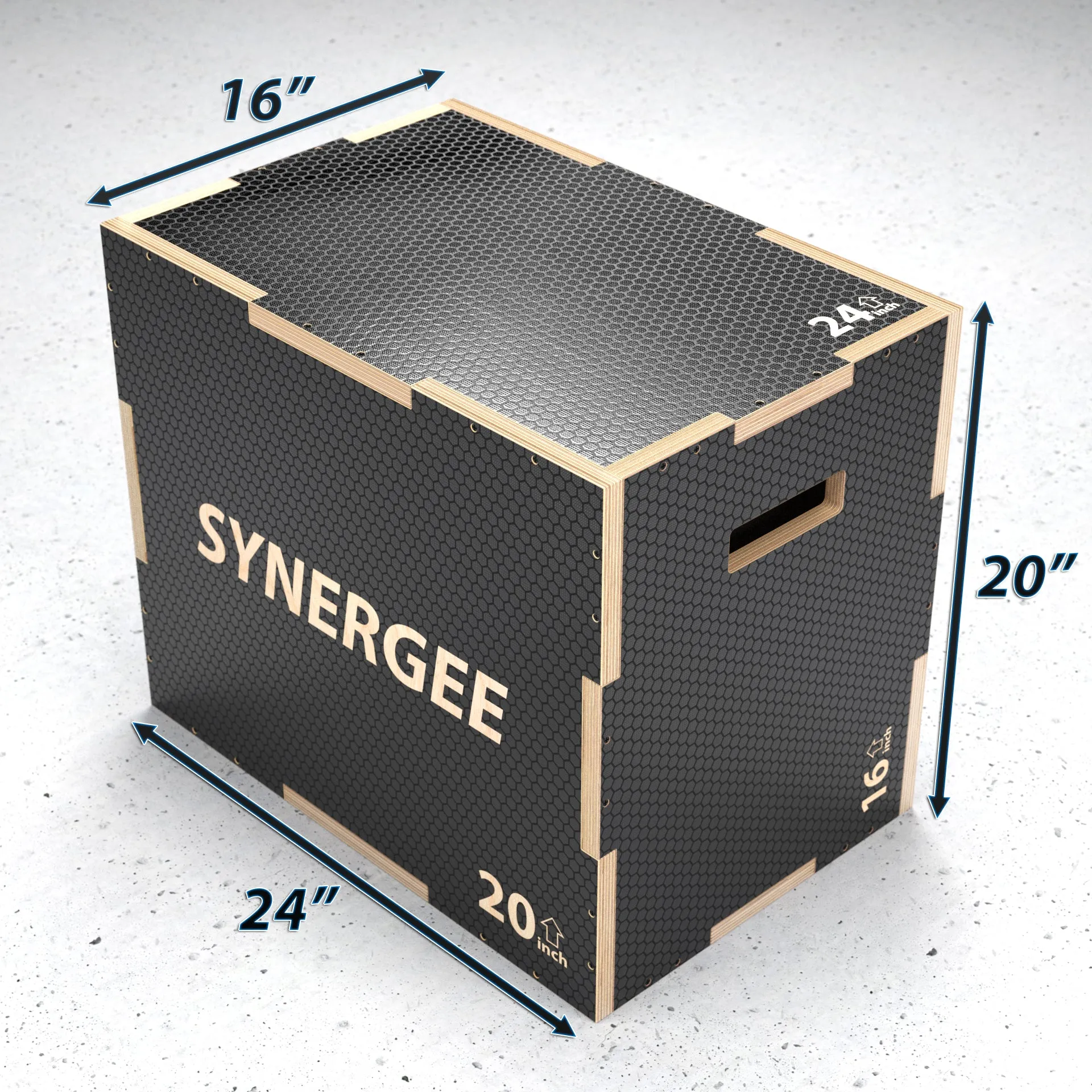 Synergee Non-Slip 3-in-1 Wood Plyo Boxes