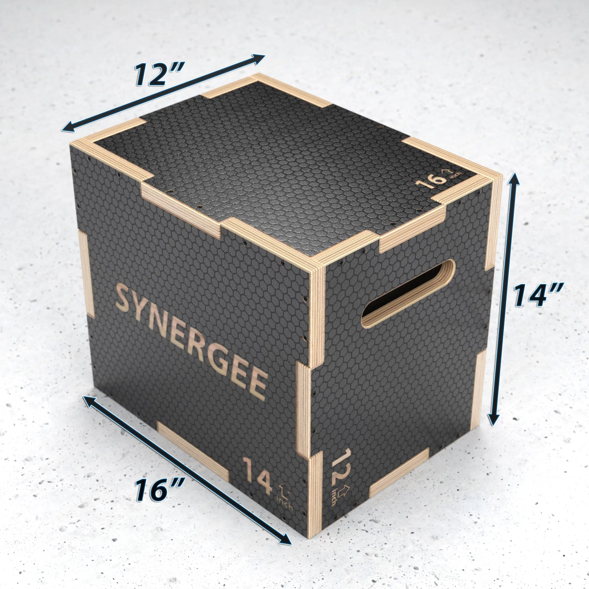 Synergee Non-Slip 3-in-1 Wood Plyo Boxes