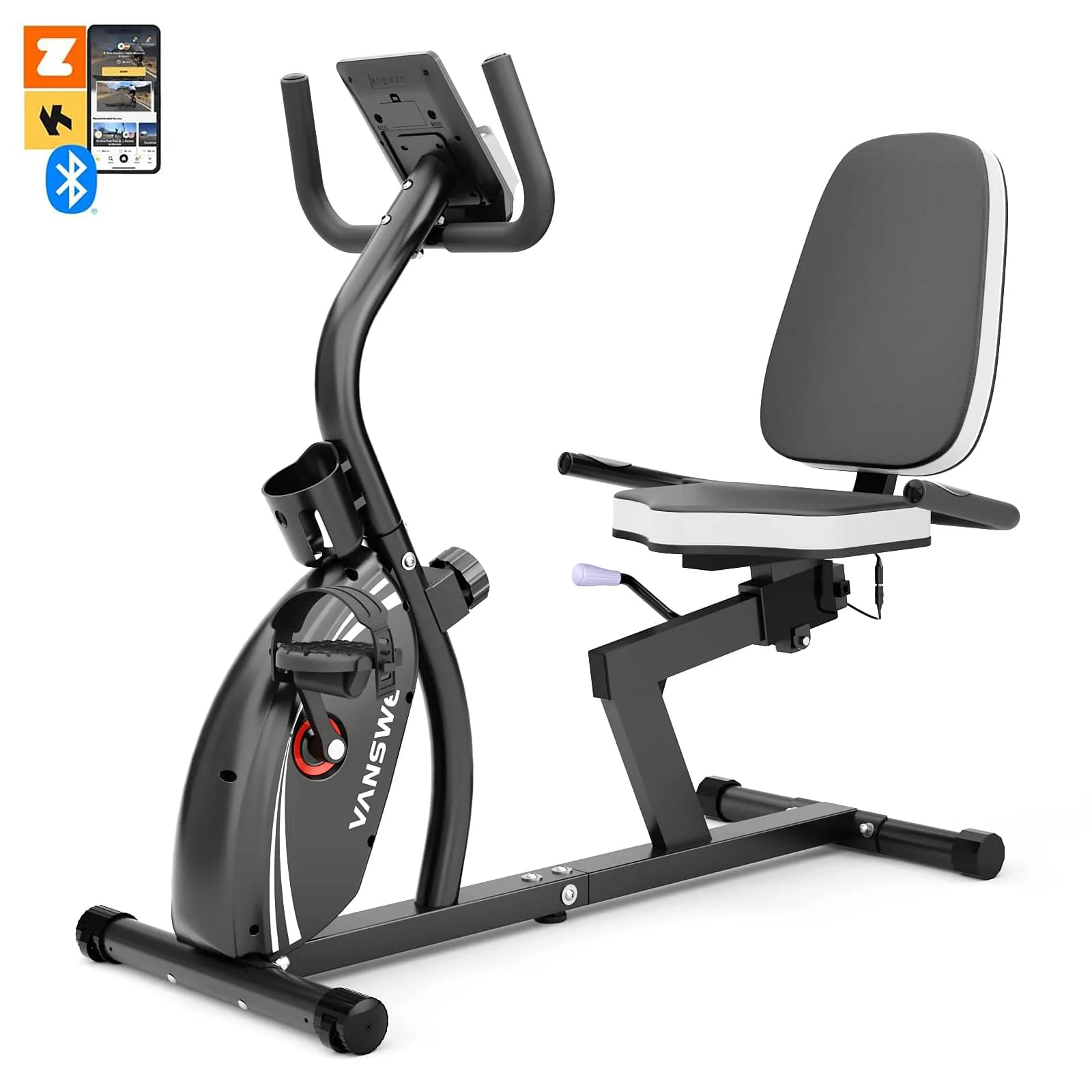 The Best Recumbent Bike With 16-Level (Silver) | Vanswe Fitness