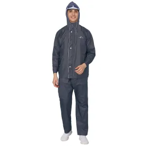 THE CLOWNFISH Viner Pro Series Reversible Waterproof Double Layer Men's Raincoat (Grey, 4XL-Size)