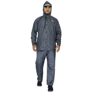 THE CLOWNFISH Viner Series Reversible Waterproof Double Layer Men's Raincoat (Grey, XXXL-Size)