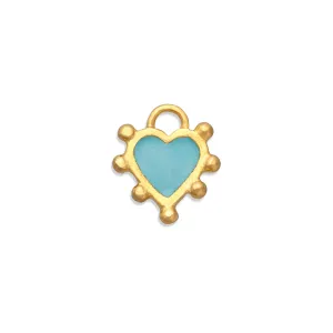 Turquoise Boho Heart Charm