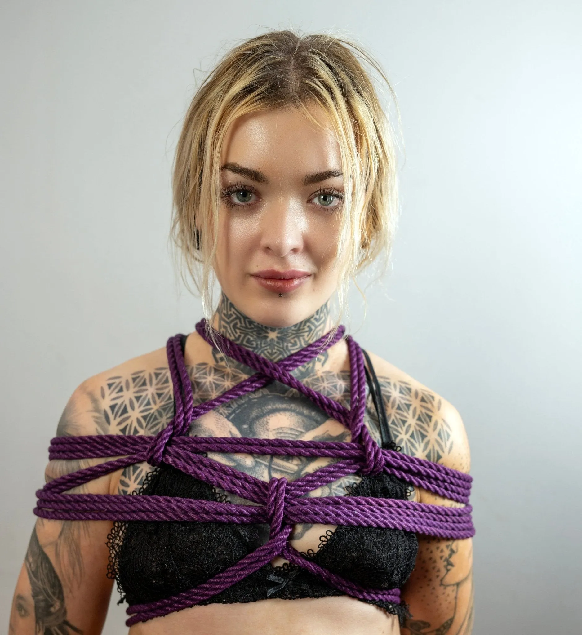 Violet  - Fully treated jute shibari bondage rope.